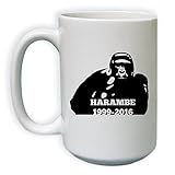 SUB_COFFEE15_215 Harambe Memorial 1999-2016 Coffee Mug | Funny Coffee Mugs | Harambe Coffee Mugs | Funny Trendy Memes Mugs | Gifts | 15 oz Microwave Safe