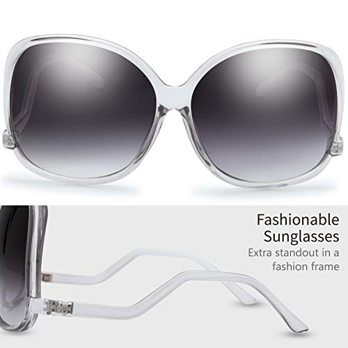 Image of The Fresh Women's Oversized Square Jackie O Cat Eye Hybrid Butterfly Fashion Sunglasses - Exquisite Packaging