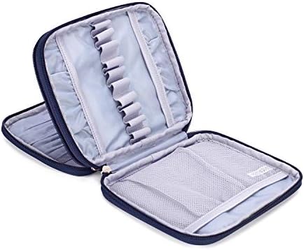 Teamoy Crochet Hook Case, Storage Bag for Various Crochet Needles and Accessories, Sturdy Case with Doulbe Layer and Zip, Easy to Carry on (No Accessories Included), Owls