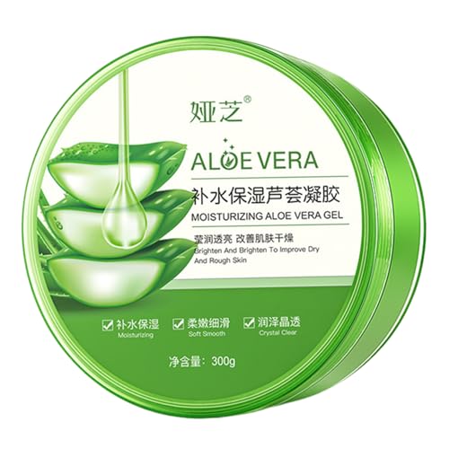 Gel de aloe vera para aliviar el sol y calmar la piel sensible irritada