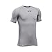 Under Armour Boys' HeatGear Armour Short Sleeve Fitted Shirt, True Gray Heather/Black, Youth Large