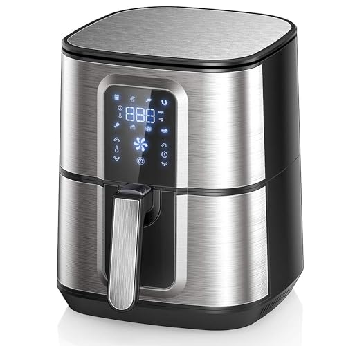 Freidoras sin Aceite Ozeanos: review y comparativa 5 OZEANOS Freidora sin Aceite, Freidora Aire Caliente con 8 Programas, Función Mantener Caliente, Pantalla LED Táctil, Temperatura y Tiempo Ajustable,...