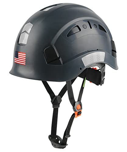 Image of GREEN DEVIL Safety Helmet Hard Hat Adjustable Lightweight Vented ABS Work Helmet 6-Point Suspension ANSI Z89.1 Approved Ideal for Industrial & Construction