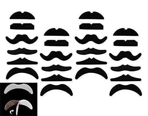 Fyess 72PCS Novelty Self Adhesive Assorted Fake Mustache Mustaches Novelty & Toy - Fancy Dress Party.