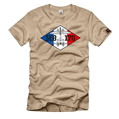 T-shirt armée de l'air MB170 France en sable de qualité supérieure