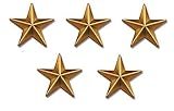 5 Stück Packung Yantec Flaggenpin 5er Pack Stern Bronzegold Pin Anstecknadel Fahnenpin