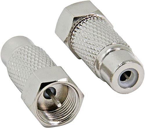 Atari 2600 RF TV Coaxial F Plug Female Adapter, 20-Pack RFAdapter F Male Coax to RCA Female Connector Convertor for Atari 2600/7800, C64 Mini, Commodore, Sega, Colecovision Game System