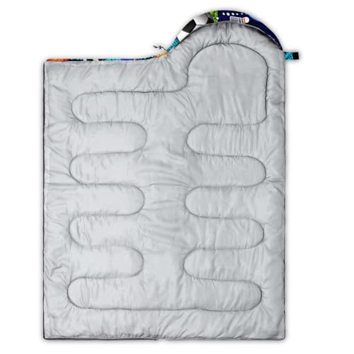 Image of QOOMO Camping Sleeping Bags,3 Season Warm & Cool Weather,Lightweight,Waterproof Sleeping Bags for Adults & Kids,Traveling,and Outdoors,Camping Gear Equipment