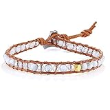 C·QUAN CHI Pulsera trenzada hecha a mano para mujer y niñas