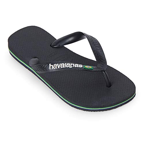 Chinelo Brasil Logo, Havaianas, Criança Unissex, Preto, 23/24