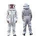 OZ ARMOUR Three Layer Mesh Ventilated Beekeeping Suit, Sting proof Beekeeper Suit with Fencing & Round Brim Hat (XX-Large)