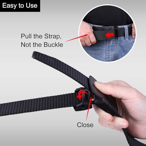 ZORO Men's Nylon Fabric Belt for Men, Plastic Flap Buckle, fits on upto 40 inches waist size - Image 5