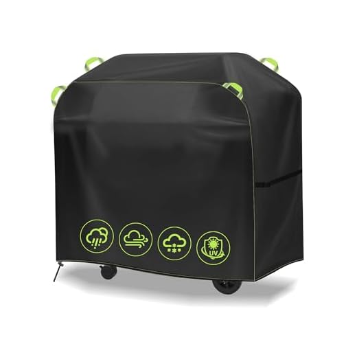 Yoassi Copertura per barbecue, 120 x 60 x 120 cm, in tessuto Oxford resistente, con cinghie regolabili, impermeabile, anti-UV, antistrappo, resistente allo sbiadimento, copertura per barbecue a gas