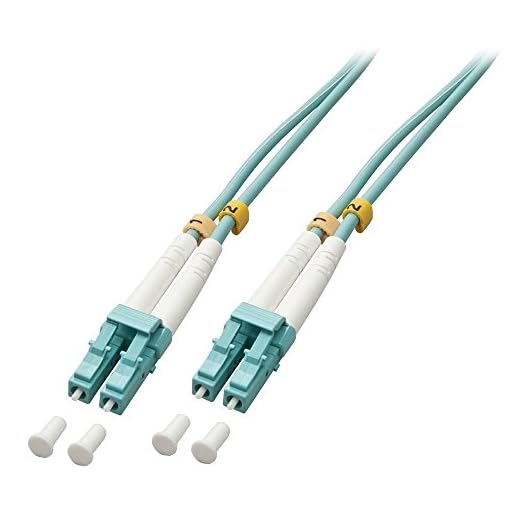 Lindy 150m OM3 LC Duplex Cable de Fibra optica Turquesa - Cable de Fibra óptica (150 m, OM3, LC, LC, Male Connector/Male Connector, Turquesa)