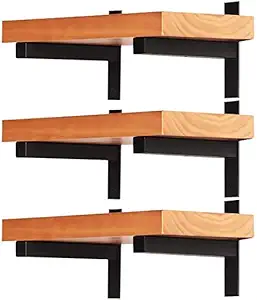 Solander's Shelf brackets1,Heavy Duty brackets1, Shelf Supports Hidden Black Metal brackets1(6 PCS to 6 in) Only Iron brakets (brackets1-6 Inch)
