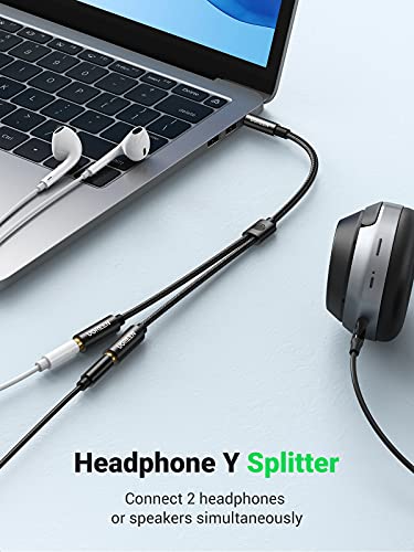 UGREEN Audio Splitter Kabel 3.5 mm Male naar Dubbel Female Headset Adapter Kabel Nylon Aux Kabel voor Koptelefoons… - Image 3