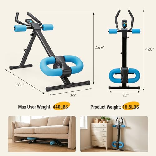 Image of NEWBULIG Ab Machine, Abs Workout Equipment for Home Gym, Adjustable Ab Trainer Machine for Stomach Workout, Foldable Abdominal Trainer