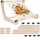 ALIMTEE Adjustable Embroidery Hoop Stand Wood Embroidery Machine Embroidery Frame for Lap or Table Cross Stitch Supplies Cross Stitch Frame with 2 Sizes Rod