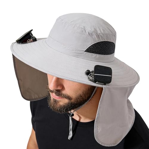 Chapeau avec ventilateurs solaires chapeau de soleil pliable UV