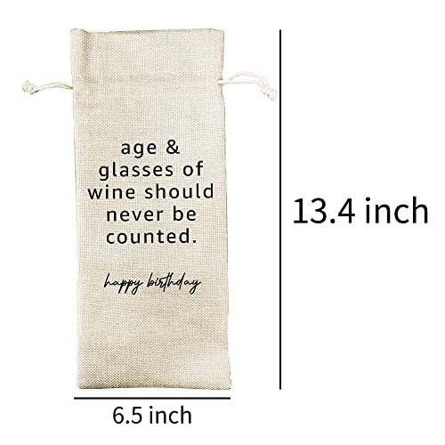 Funny Birthday Wine Bag, Birthday Gift Ideas Wine Bag For Women Men Her Him Friend Boss Coworker Teacher Mom Dad, Birthday Party Decorations, Personalized Bday Gift Ideas (Dl031) #TOP1