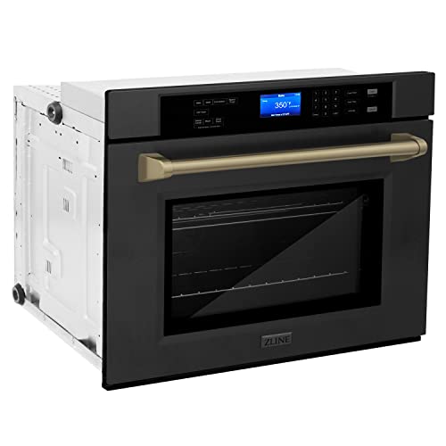 Zline 30" Autograph Edition Single Wall Oven With Self Clean And True Convection In Stainless Steel And Champagne Bronze (Awsz-30-Cb) #TOP3