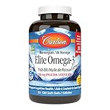 Carlson - Elite Omega-3 Gems,1600 mg Omega-3 Fatty Acids Including EPA and DHA,Norwegian, Wild-Caught Fish Oil Supplement,Sustainably Sourced Omega 3 Fish Oil Capsules, Lemon, 90+30 Softgels