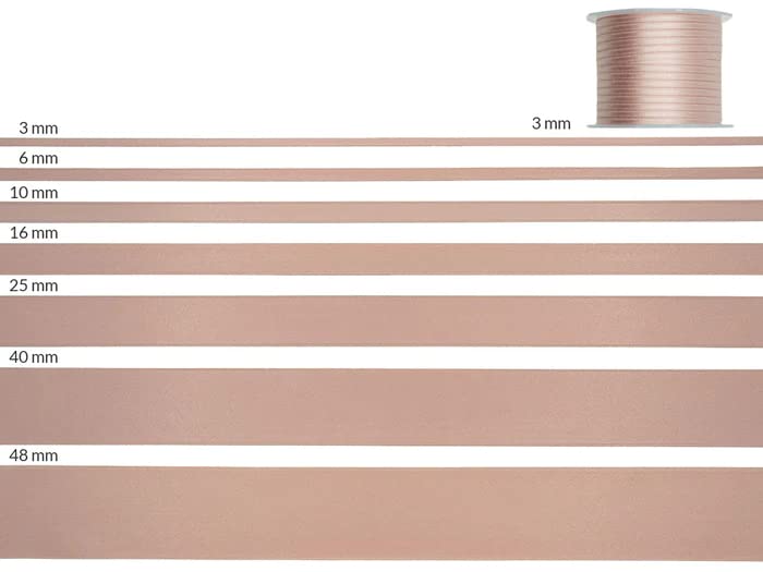 Furlanis - Double Satin Ribbon, Decoration, Gift, Christmas Packing, Wedding, Party, Made in Italy - Natural White, 3 mm x 100 m - Image 3