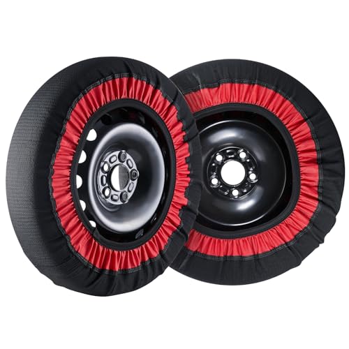 Vevor 2 PACK SNOW SOCKS Thickened Snow Socks For Tires, Polyester Fiber Tire Socks With Elastic Straps, Snow Traction Tire Cover For Car cover