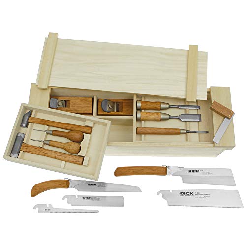 Japanische Werkzeugkiste, bestückt, 15-teilig