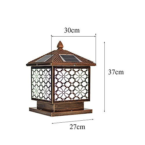 Estilo Japonês esculpido postlightSolar Economia de Energia Solar PostcaplightsSolarfenceColumumunda