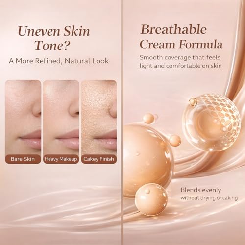 Lightweight Foundation Stick with Brush, Buildable Coverage Concealer, Flawless Face Makeup for Dark Circles Blemishes Without Caking, Long-Wear Breathable Matte Finish, Travel Size (151# Deep sand) — view 5