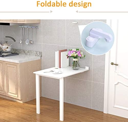 Invisible Wall Mounted Drop Leaf Floating Home Office Workbench Desk Painting Table with Screws (90x40cm/35.5x16in)