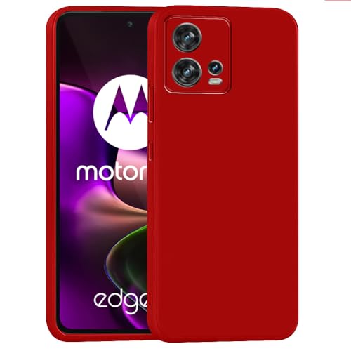 Image of Back Cover for Motorola Edge 30 Fusion 5G | Full Camera Protection | Premium Liquid Silicon Case | Flexible Bumper Case for Motorola Edge 30 Fusion 5G (Red)