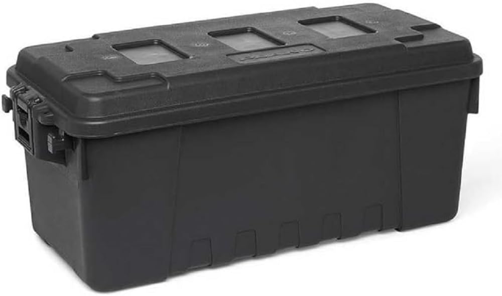 PLANO Sportsman'S Trunk Medium 64Ltr, Charcoal, Military-Grade Storage Box With Lid, Heavy Duty, Large, Camping &Amp; Army Storage Trunks, Perfect For Hunting, Paintball, Airsoft Or Home Storage