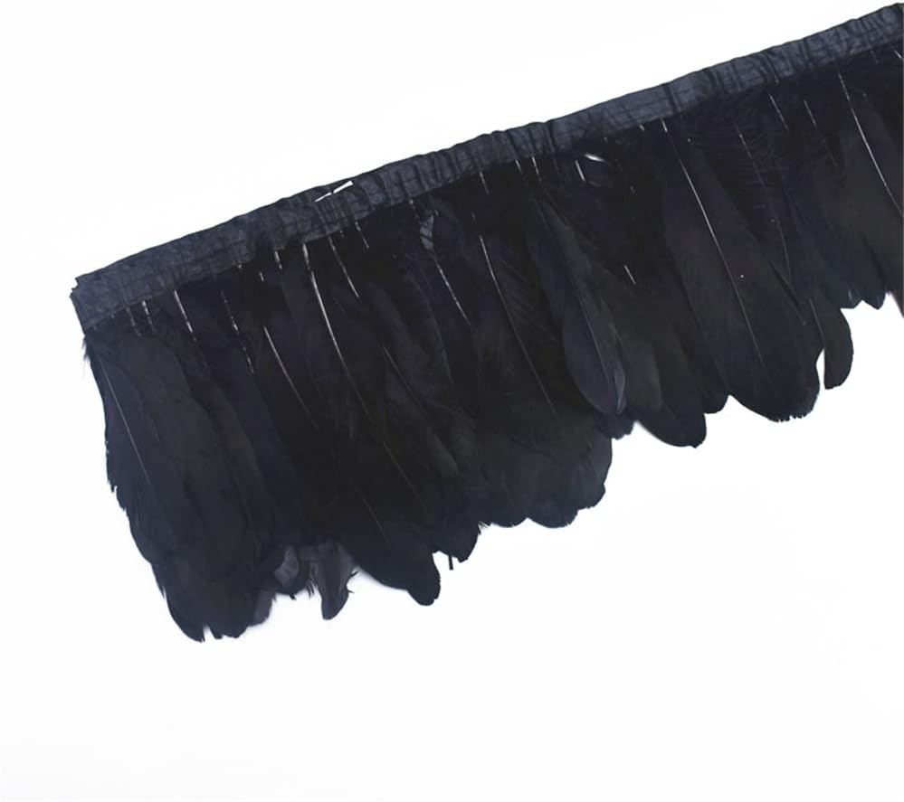 10 Meters Goose Feathers Trims Fringe Geese Feather Ribbon for Crafts Clothing Wedding Decoration Rose