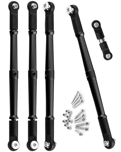 RCMYou Aluminum Turnbuckles Links Upgrades Part for 1/8 Kraton/Outcast 6S BLX/Talion 6S BLX, Alloy Turnbuckles Link Hops Up Upgrades Part,Black