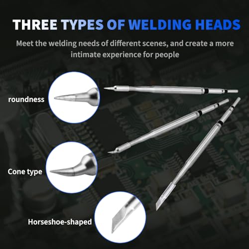 Kit de ferro de solda Estação de solda de 120 W, alça de solda inteligente, 3 configurações de armaz
