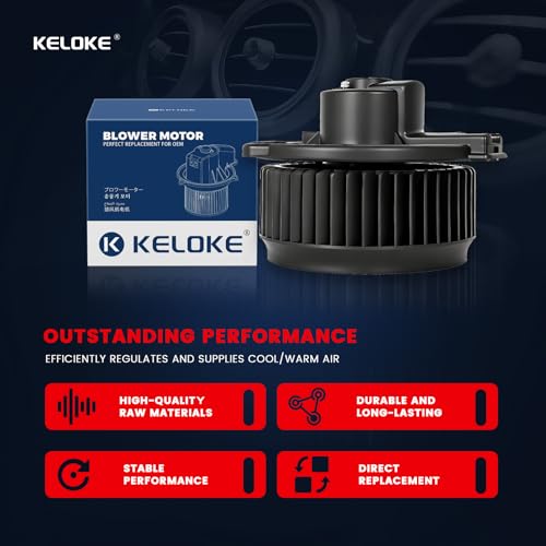 Image of KELOKE Front HVAC Heater Blower Motor Fan Compatible with Honda Civic 2001-2005, CR-V 2002-2006, Element 2003-2011, with Fan Cage, Replace# 700005 79310-S7A-G12