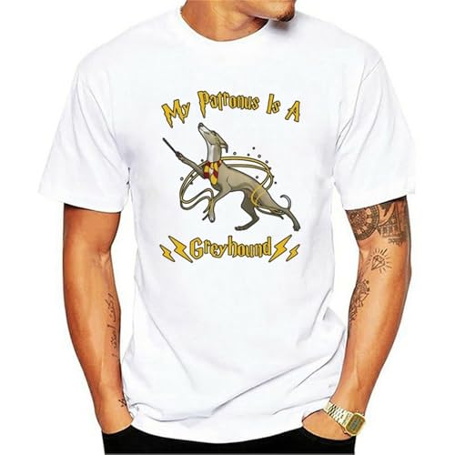 T-shirt Greyhound en coton noir idéal pour la balade du chien