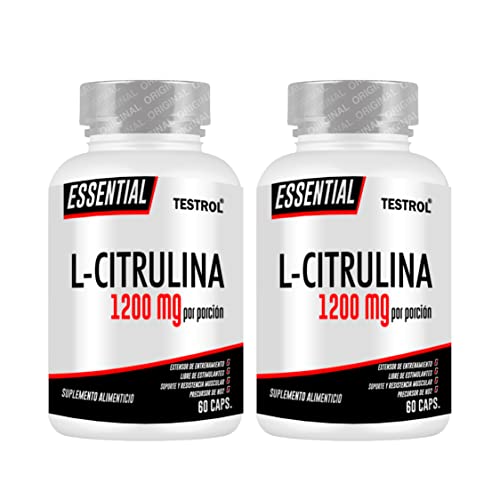 Proteínas, Precursor natural del óxido nítrico que ayuda a la circulación y procesos de vasodilatación. L Citrulina Essential 1200 mg, Testrol. 60 Cápsulas 2...