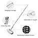 AIR U+ Floor Scrub Brush with Long Handle, 3 in 1 Scrape and Heavy-Duty Stiff Bristle Scrubber Brush for Cleaning Shower Bathroom, Patio, Garage, Kitchen, Wall and Deck