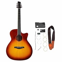 Guitare Folk 41 Pouces, Son Plus Riche, Texture Fine, Surface Miroir, Guitare Acoustique, Cadeau, Faible Pression avec Chiffon de Nettoyage pour Voyage pour Adultes (Couleur du coucher du soleil) - Les Beatles, Paul McCartney, John Lennon, RIngo Starr, George Harrison Guitare Folk 41 Pouces, Son Plus Riche, Texture Fine, Surface Miroir, Guitare Acoustique, Cadeau, Faible Pression avec Chiffon de Nettoyage pour Voyage pour Adultes (Couleur du coucher du soleil) – Image 6