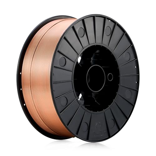 Image of OMTech ER70S-6 Carbon Steel Welding Wire, 0.047" Diameter MIG Welding Wire for Laser Welder with Strong Spool, 44 Pound Multipurpose Weld Wire for Low Splatter & All Position Welding