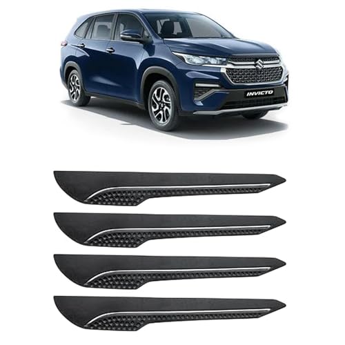 Image of AOSIS-Car Bumper Protector /Bumper Guard for Maruti Suzuki Invicto with Single Chrome Stripe (4-Pcs)