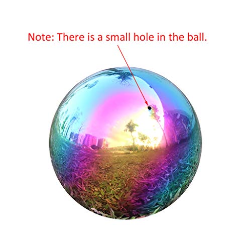 image for Folytiy USHome Rainbow Home Garden Gazing Globe Mirror Balls, Polished