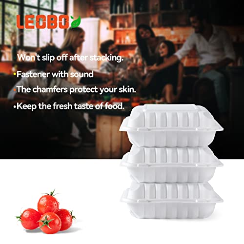 Leobox LB81-55 To Go Containers, 55 Pack Reusable Take Out Food Containers 34 Oz Bpa Free Mfpp To Go Boxes thumb #4