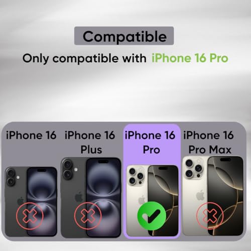 Image of Silicone Back Cover Case for iPhone Offers Mag-Safe Compatibility (iPhone 16 Pro (Black))