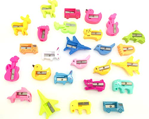Weyoo 60 Pcs Bulk Pencil Sharpeners Cartoon Animal Shaped Small Pencil Sharpener