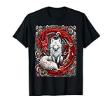 Japanese Nine-Tailed Fox Kitsune Dragon T-Shirt