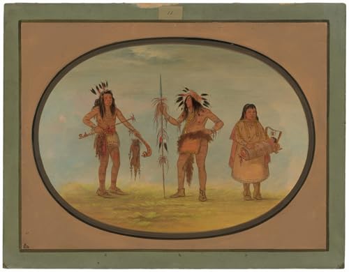 Tableaux Graffiti Art Mural George Catlin poster de guerriers amérindiens moderne 60x90cm